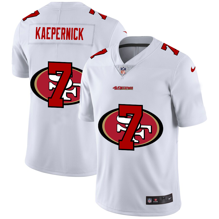 2020 New Men San Francisco 49ers #7 Kaepernick White  Limited NFL Nike jerseys->san francisco 49ers->NFL Jersey
